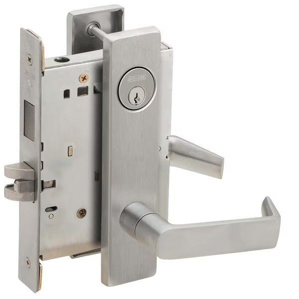 Corridor Mortise Lock with Deadbolt, 06L Design, Satin Stainless Steel, Schlage, Mfr#: L9456P 06L 630